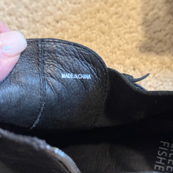 Eileen Fisher Ankle Boots Savoy Nubuck Suede Leather Black Monk Strap Size 6.5 - Picture 11 of 11